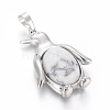 Natural Howlite Pendants G-L512-A24-2