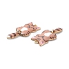 Light Gold Rack Plating Alloy Enamel Pendants ENAM-G210-01LG-02-3