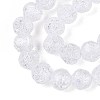 Transparent Crackle Glass Beads Strands GLAA-N053-10mm-11-3