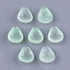Transparent Spray Painted Glass Charms GLAA-S183-12D-1
