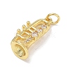 Brass Micro Pave Clear Cubic Zirconia Pendants KK-D289-01G-11-2