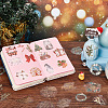 CRASPIRE 4 bags 4 styles Christmas Theme PET Picture Stickers Set DIY-CP0008-80-5