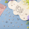 54Pcs 9 Style Brass Bead Caps KK-TA0003-41-5