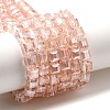 Electroplate Glass Beads Strands EGLA-D018-6x6mm-32-2