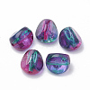 Two Tone Transparent Spray Painted Acrylic Beads ACRP-T005-35-1