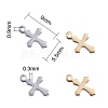 100Pcs 2 Colors 304 Stainless Steel Charms STAS-CJ0001-158-2