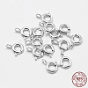 Anti-Tarnish Rhodium Plated 925 Sterling Silver Spring Ring Clasps STER-K167-076D-P-3