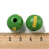 Printed Wood European Beads WOOD-L020-D11-3