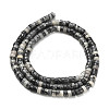 Natural Black Netstone Beads Strands G-Z110-A23-2x4mm-4