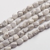 Natural Howlite Beads Strands X-G-D0002-B34-1