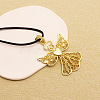 Bohemian Style Zinc Alloy Pendant Black Waxed Cord Necklaces for Women FS-WG15105-06-1