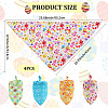 4Pcs 4 Styles Triangle Polyester Pet Handkerchi AJEW-CP0006-08A-02-2