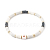 Polymer Clay Heishi Beads Stretch Bracelets Sets for Valentine's Day BJEW-JB06298-02-8