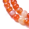 Natural Striped Agate/Banded Agate Beads Strands X-G-G582-6mm-62-3