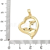 Brass Micro Pave Clear Cubic Zirconia Pendants CU-CBA8A7D-02G-A-3