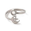 Non-Tarnish 304 Stainless Steel Cuff Ring RJEW-C068-13P-2