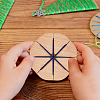 Wood Braiding Disc Disk LS-DIY-WH0034-55-4