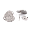 Non-Tarnish 304 Stainless Steel Stud Earring Findings X-EJEW-O104-14P-3