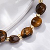Natural Tiger Eye Beaded Bracelets for Women G-P563-07P-19-2