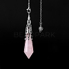 Natural Rose Quartz Dowsing Pendulum Big Pendants PW-WGF0B2B-06-1