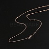 2mm Rack Plating Brass Curb Chain Necklaces for Women Men MAK-L044-24RG-3