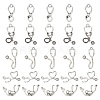 100Pcs 5 Style Tibetan Style Alloy Pendants & Pendant Rhinestone Settings TIBEP-GO0001-04-1