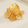 Exaggerated Flower Iron Cuff Ring for Wedding Party Holiday Dress Up SK4983-4