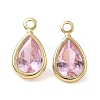 Brass Pave Cubic Zirconia Charms CU-CBABEB3-04G-02-1