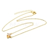 Brass Pave Cubic Zirconia Rectangle & Teardrop Pendant Cable Chain Necklaces KK-CBAB173-05G-01-4