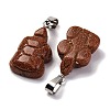 Synthetic Goldstone Pendants G-B127-06P-11-3