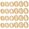 24Pcs 6 Styles 201 Stainless Steel Grooved Finger Ring Settings STAS-ME0003-12G-1