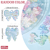 40Pcs Luminous Rainbow Iridescent Plating Transparent Acrylic Pendants TACR-SP0001-29-2