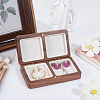 2-Slot Black Walnut Jewelry Magnetic Storage Boxes CON-WH0095-09A-4