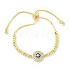 Brass Micro Pave Cubic Zirconia Slider Bracelets for Women BJEW-S158-08G-01-4