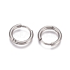 Tarnish Resistant 304 Stainless Steel Huggie Hoop Earrings EJEW-G272-02-10mm-P-2