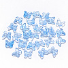 Transparent Spray Painted Glass Charms GLAA-T016-21A-1