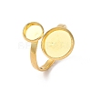 304 Stainless Steel Open Cuff Ring Findings STAS-E124-05F-G-1