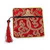 Chinese Brocade Tassel Zipper Jewelry Bag Gift Pouch ABAG-F005-01-2