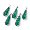 Synthetic Malachite Pointed Pendants G-I314-02P-12-1