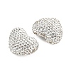 Heart Shaped Polymer Clay Rhinestone Beads CLAY-NH0002-02B-2