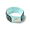 Faux Suede Snap Cord Bracelet LS-BJEW-F428-14-5
