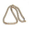 304 Stainless Steel Cuban Link Chain Necklaces & Bracelets Jewelry Sets X-SJEW-I081-04-10mm-2