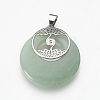 Natural Green Aventurine Pendants KK-F751-B13-2