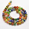 Round Millefiori Glass Beads Strands X-LK-P001-05-3