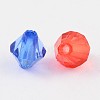 Faceted Bicone Transparent Acrylic Beads DBB6mm-2
