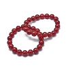 Natural Jade Bead Stretch Bracelets BJEW-K212-A-036-1