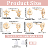 16Pcs Brass Micro Pave Clear Cubic Zirconia Stud Earring Findings MAK-BBC0001-19B-2
