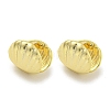 Shell Shape Brass Hoop Earrings EJEW-L211-011H-G-1