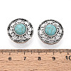 Zinc Metal Alloy & Natural Turquoise Buttons LS-BUTT-WH0057-001C-AS-3