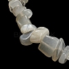 Natural White Moonstone Chip Beaded Stretch Bracelet G-H294-01B-05-3